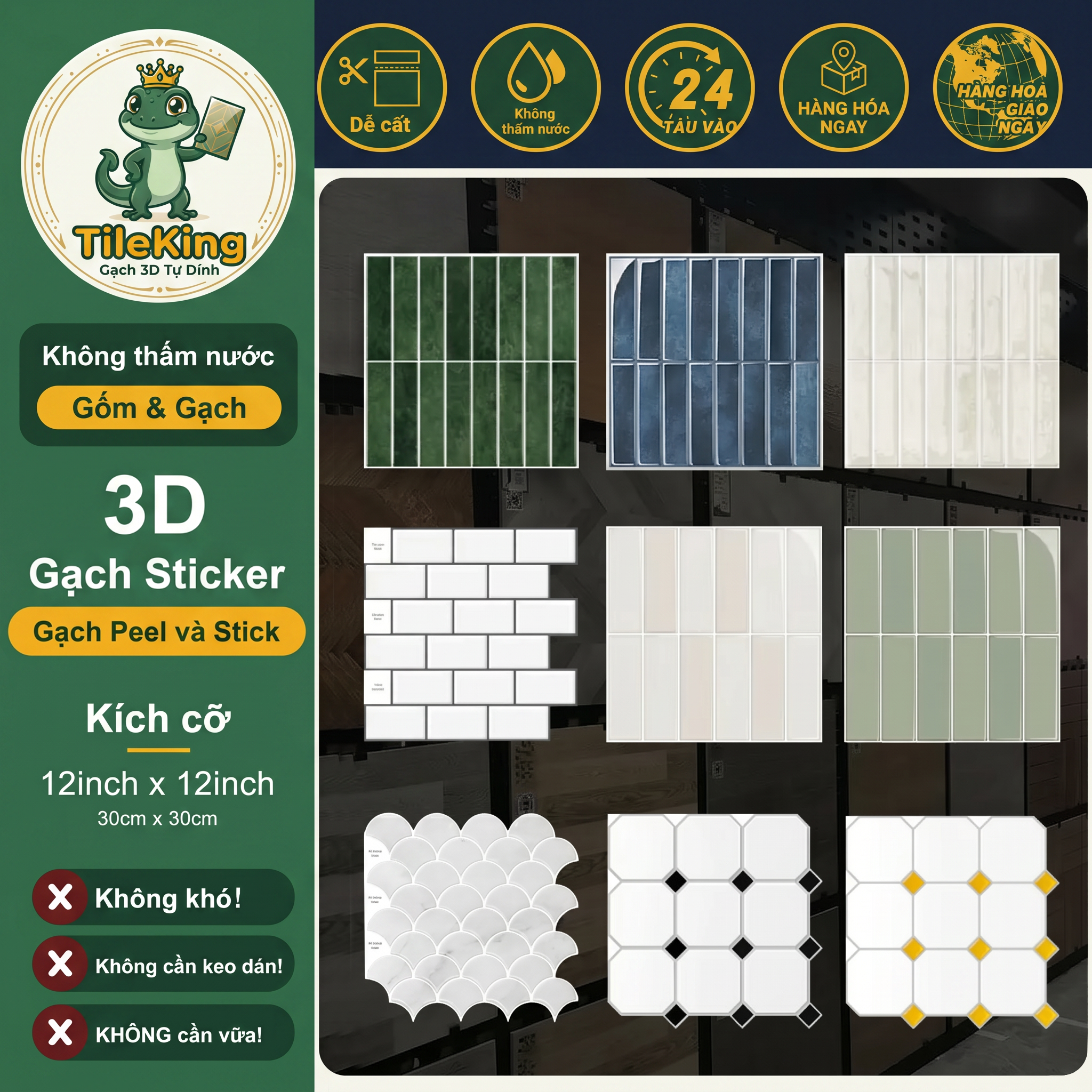 TileKing Gạch 3D Tự Dính